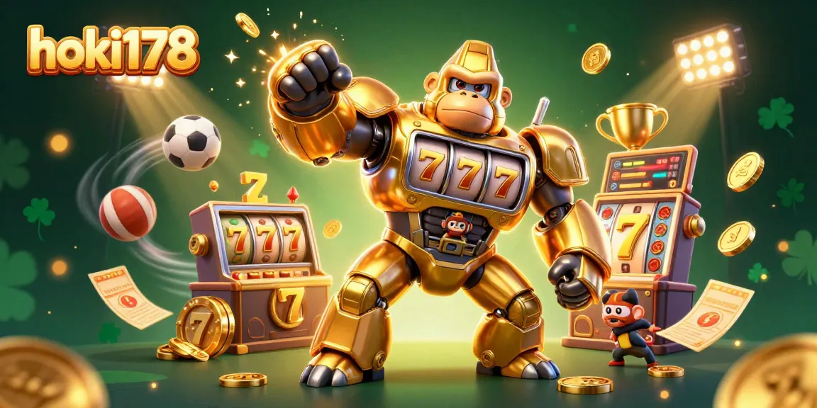 Spin big wins with hoki178's vibrant slot machine inspired 3D illustration, bursting with action!