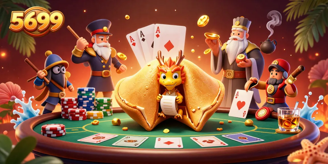 Engage in thrilling gameplay with 5699's vibrant casino scene featuring poker action and dynamic characters.