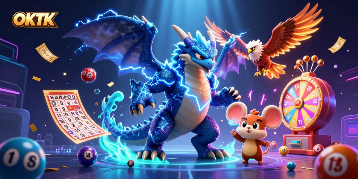 Experience the thrilling excitement of OKTK with vibrant lottery elements and dynamic action!