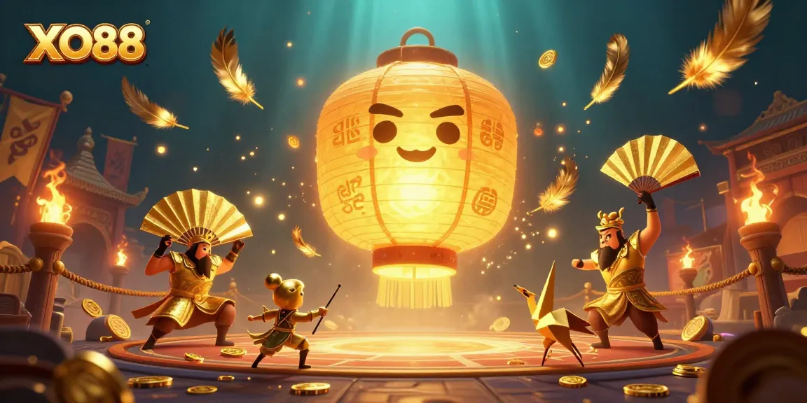 Experience the excitement with XO88's golden lantern spirit illuminating a night market casino.
