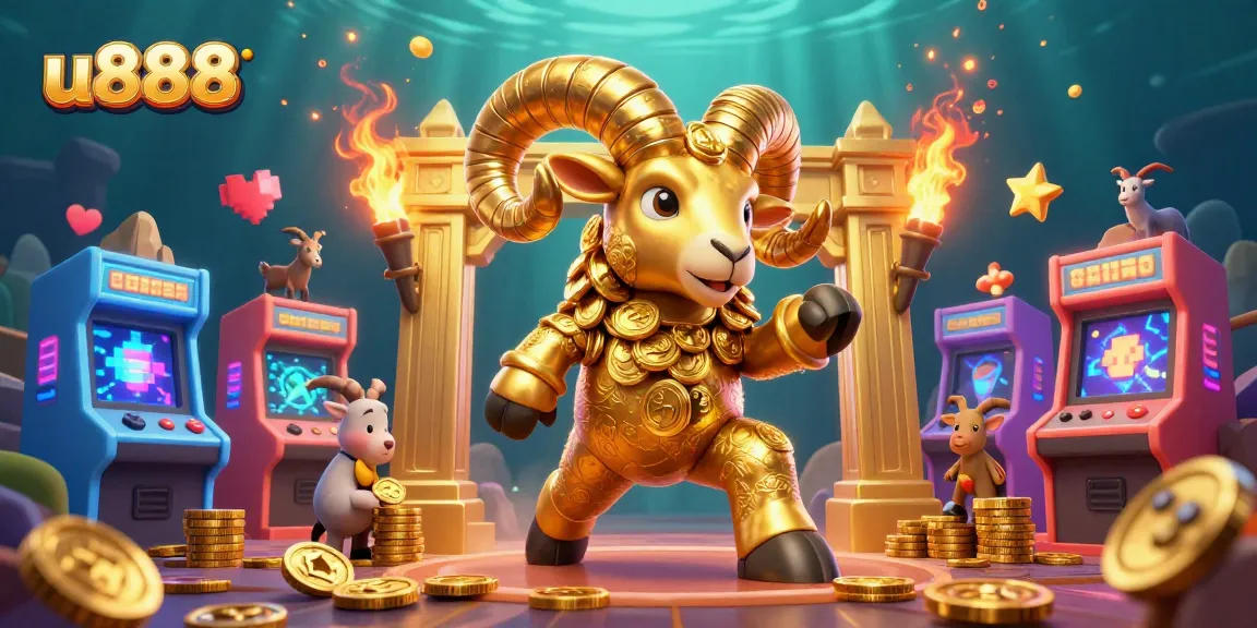 Experience thrilling gameplay with u888's golden ram symbolizing fortune and adventure.