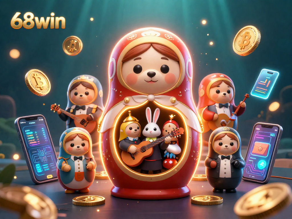 Join the excitement at 68win with vibrant casino elements and thrilling characters!