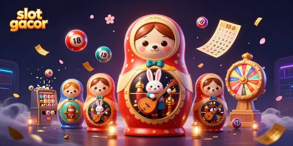 Experience thrilling slot gacor action with charming characters and vibrant casino elements.