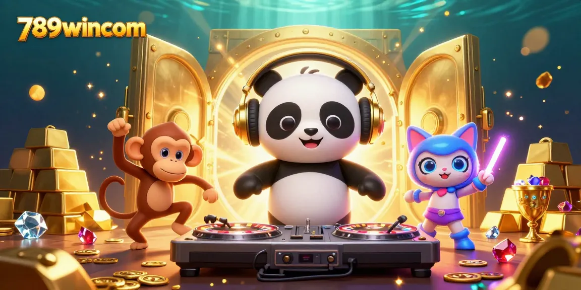 Experience the thrill of 789wincom with dazzling characters and rich treasures in this immersive scene.