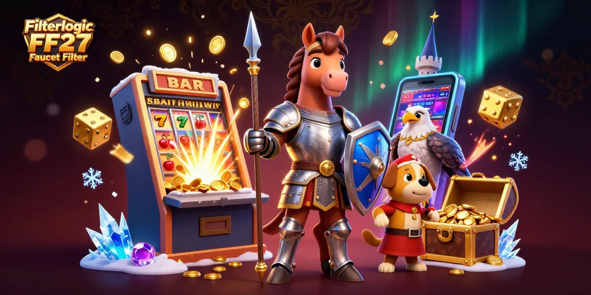 Engaging scene featuring Filterlogic FF27 Faucet Filter amidst lively casino elements and characters.